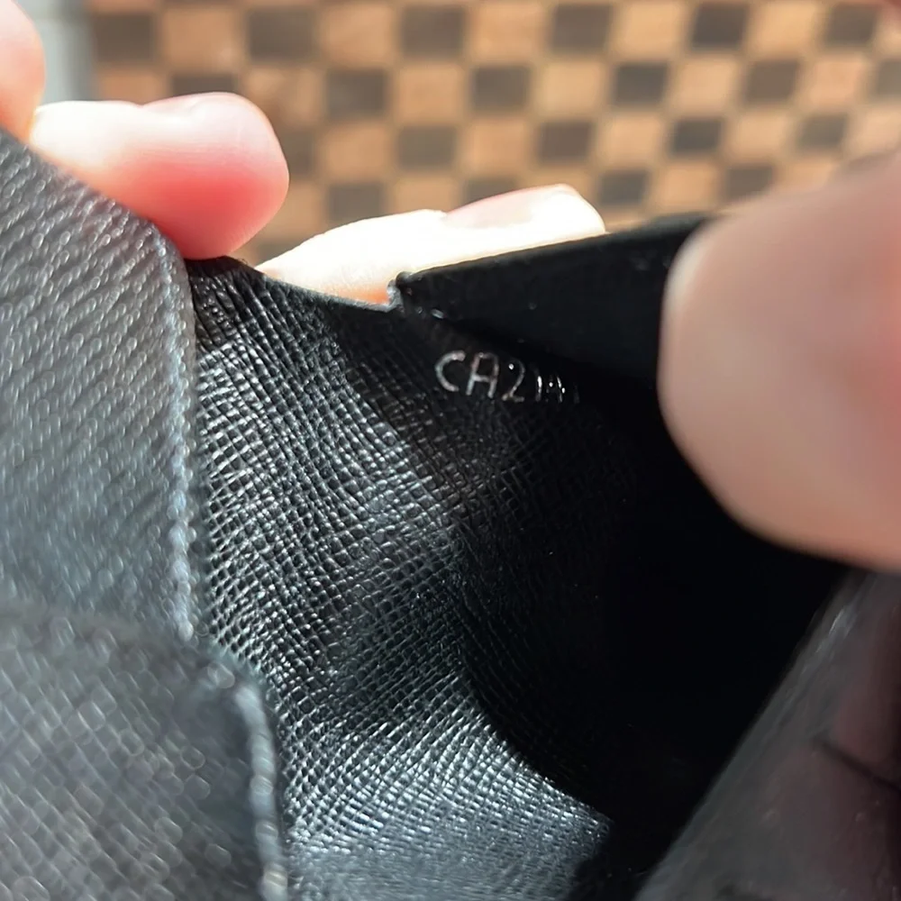 Authentic Louis Vuitton Black Graphite Bifold Damier Wallet